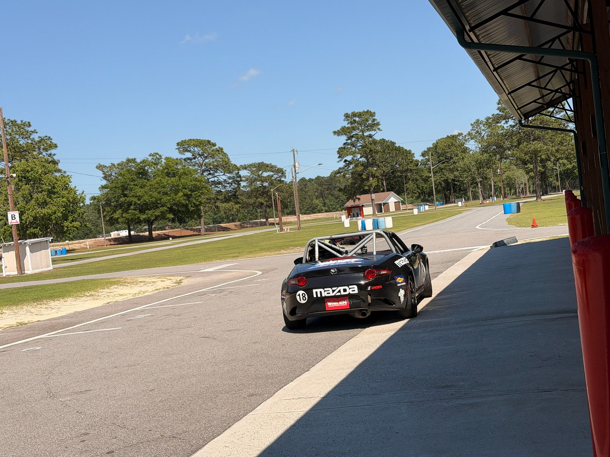 Leaving the pit lane